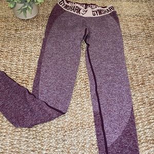 Gymshark flex cropped leggings Dark Ruby Marl